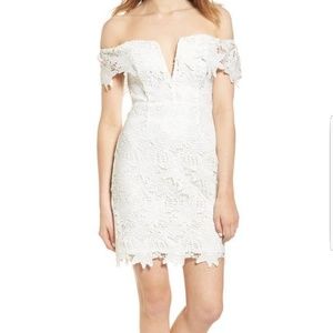 White strapless dress